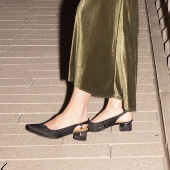 J.Renee Black Embellished Slingback Heels - Picture 5 of 12